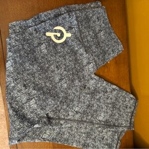 Gray Marled Peloton Active Crop Leggings with Reflective Logo